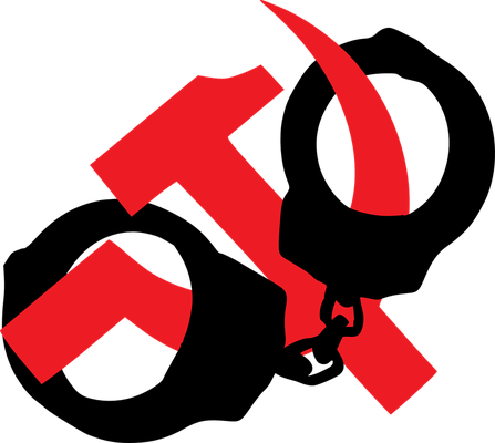 Poster Handcuffs Anti Communism Socialism Download - Communism Clipart (447x400)