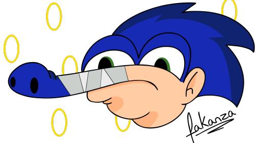 Awkward Sonic Photos, Gotta Go Fast - Cartoon (500x281)