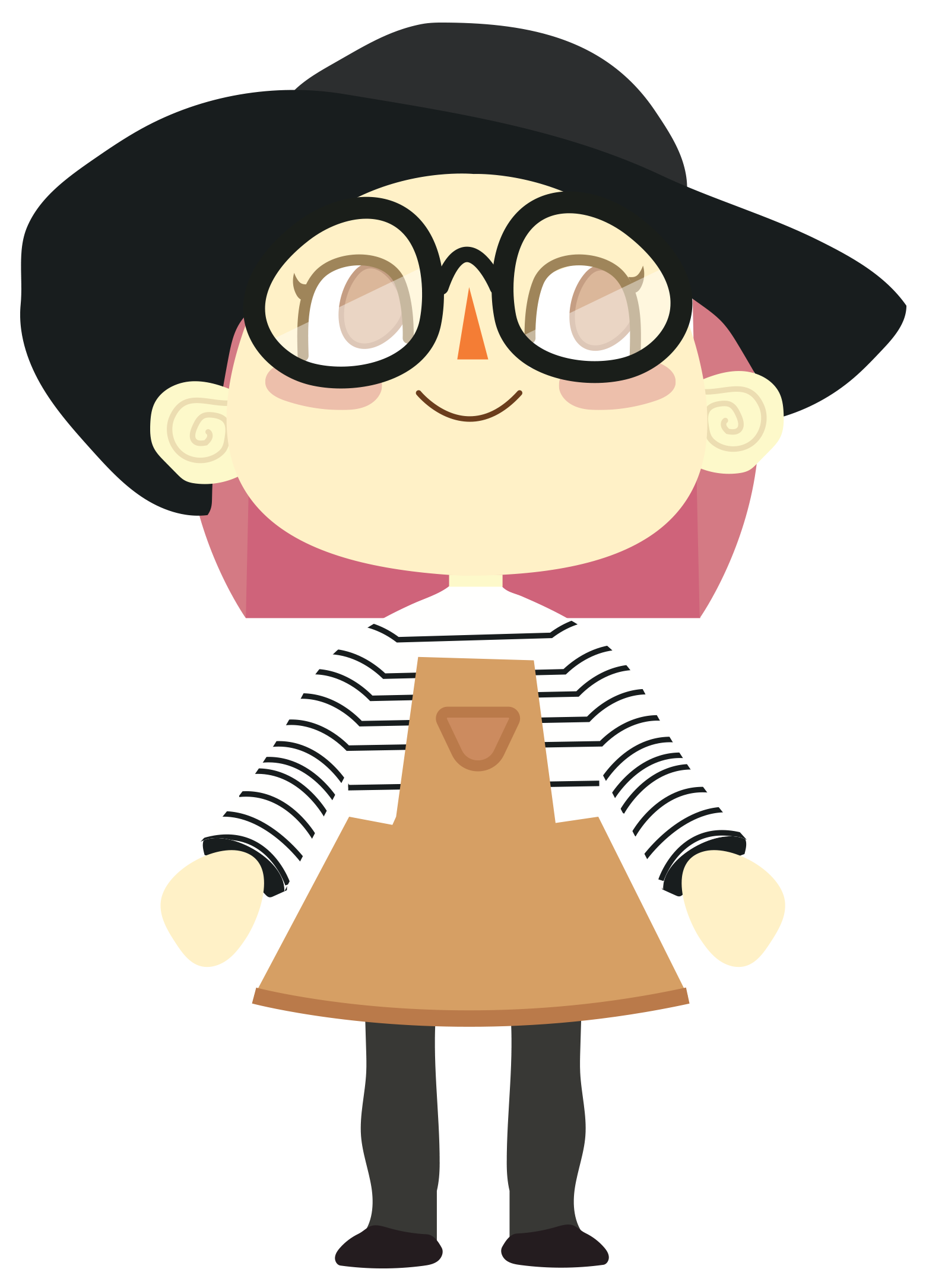 Awkward Girl By Day, Mayor Of Adorable Animals By Night - Cartoon (1754x2398)