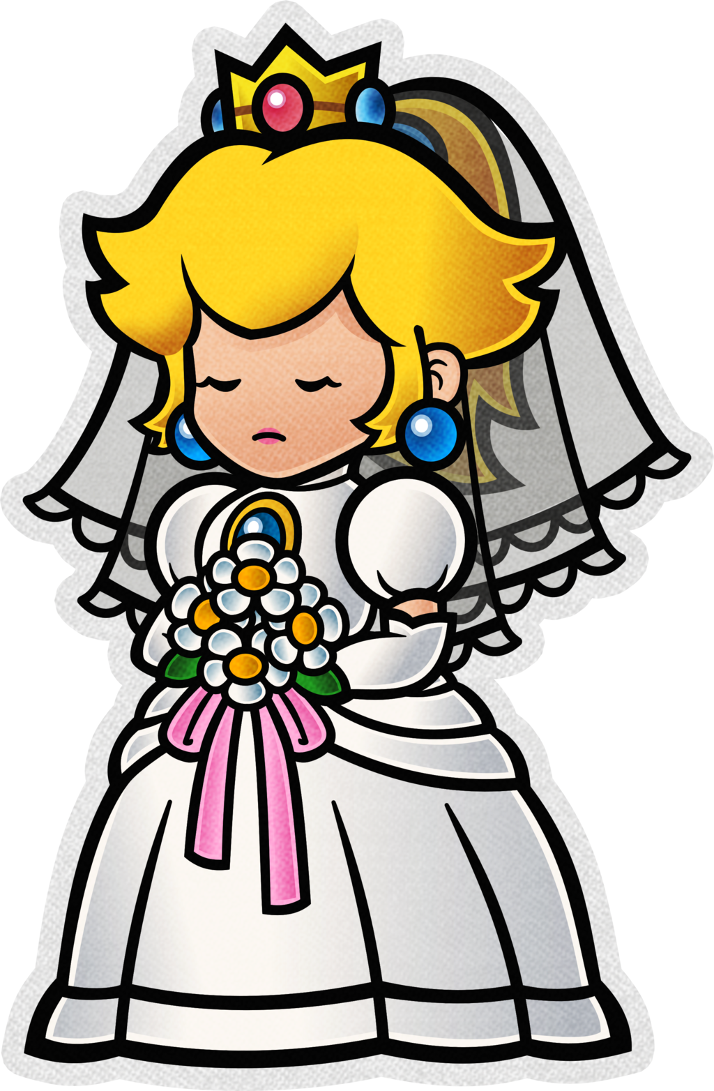 This Is The First Piece I've Done Entirely In Inkscape, - Super Paper Mario Peach (1024x1564)