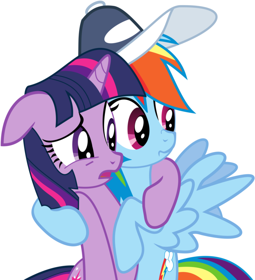 **ednaeoj Rolled A Random Image Posted In Comment - Mlp Twilight And Rainbow Dash Hugs Png (856x933)