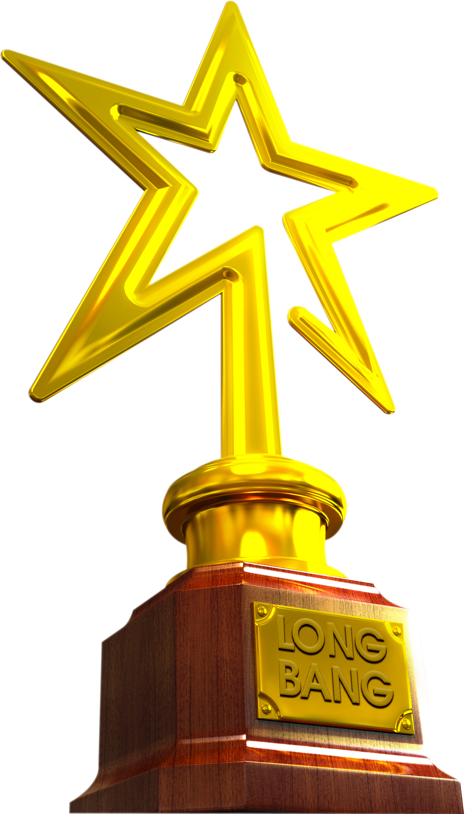 Golden Stars Award Microsoft Powerpoint Template Trophy - Trophy Award Plaque Template (2900x2900)