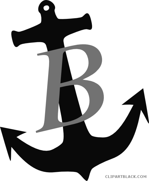 Grayscale Anchor Tools Free Black White Clipart Images - Anchor Clip Art (492x596)