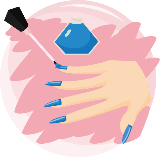 Nail Polish Clip Art - Nail Vector Png (555x542)