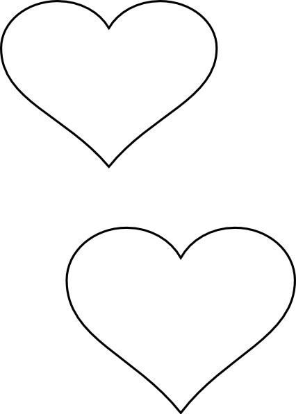 Large Heart Layout Clip Art At Clker - Heart (426x597)
