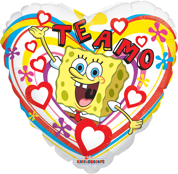 Globo Bob Esponja Te Amo - Bob Esponja [book] (600x586)