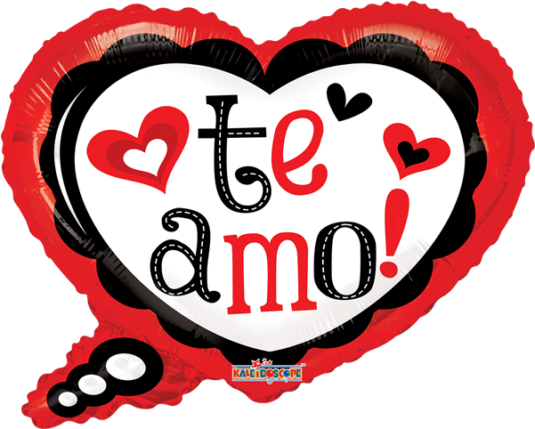 Globo Te Amo Pensamiento Corazon - Sticker De Te Amo (600x600)