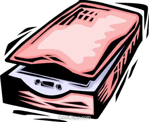 Flatbed Scanners Royalty Free Vector Clip Art Illustration - Flatbed Scanners Royalty Free Vector Clip Art Illustration (480x395)