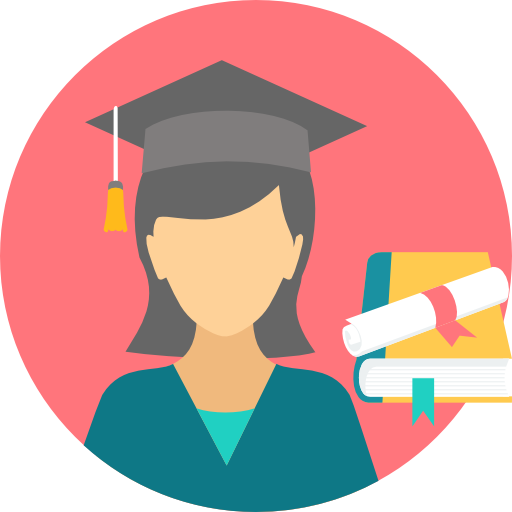 Girl Student Icon Png (512x512)