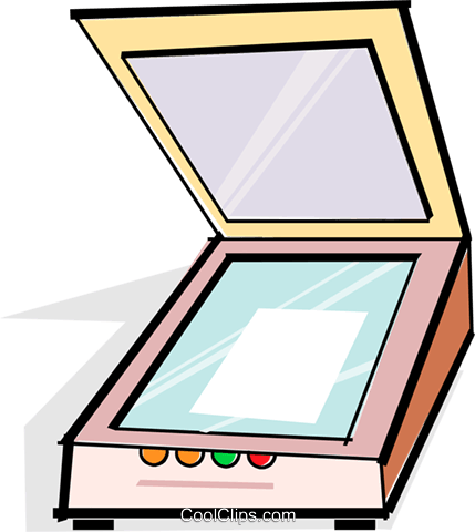 Flatbed Scanner Royalty Free Vector Clip Art Illustration - Clip Art (429x480)