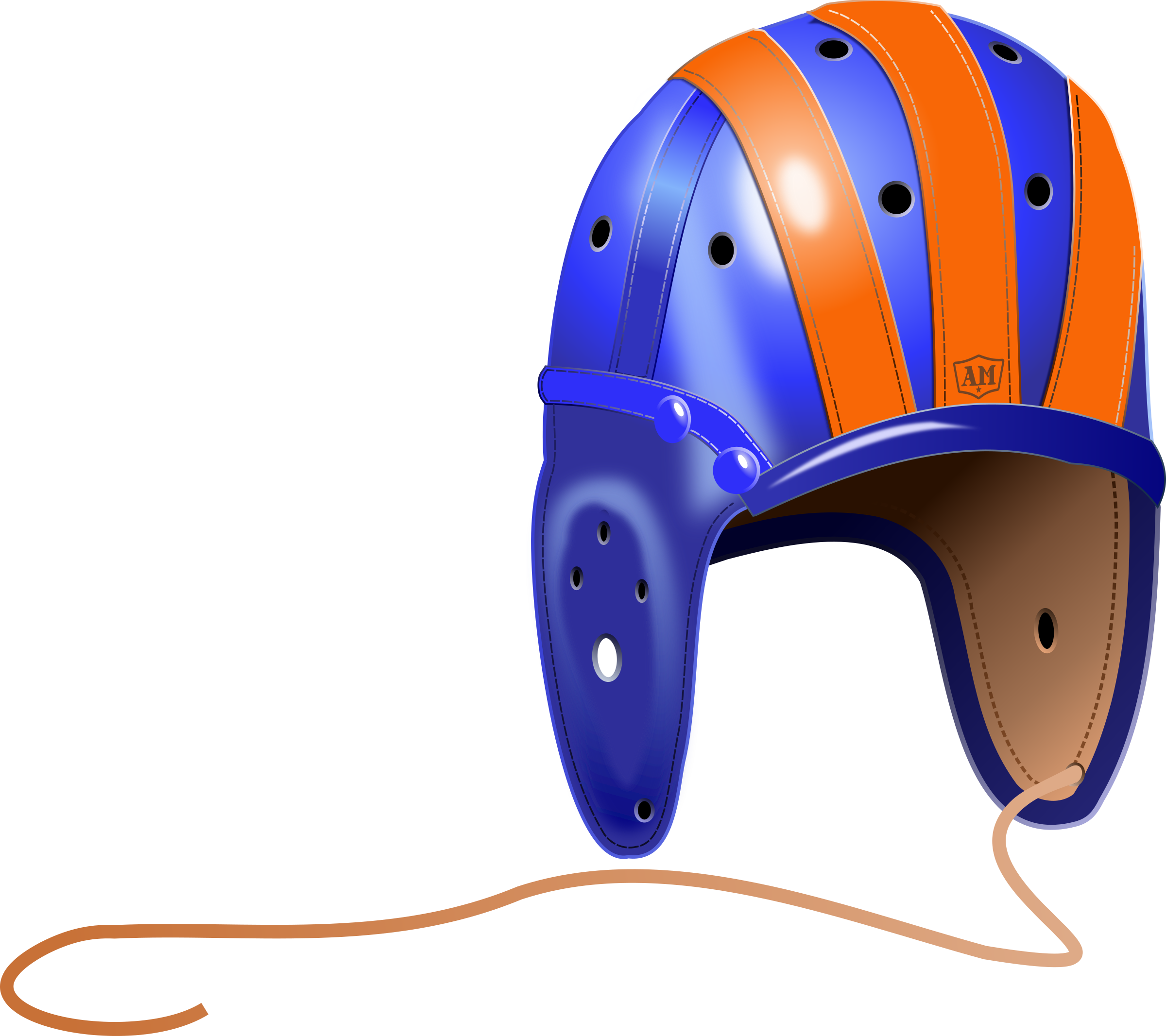 Leather Football Helmet - Transparent Football Old Style Helmet (2400x2133)