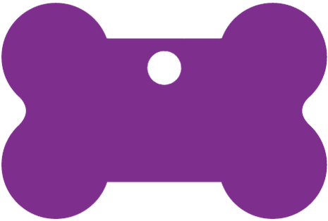 Purple Bone Shaped Pet Tag - Pet Tag (500x500)