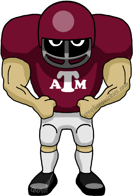 College Sation Texas A&m Aggies - Dallas Cowboy Football Player Clipart (752x940)