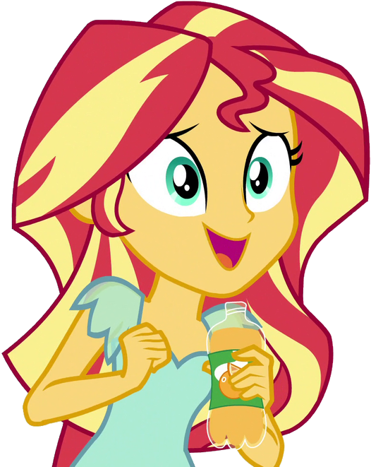 Fella, Bottle, Cute, Dance Magic, Drink, Equestria - Eqg Serie Sunset Shimmer (536x666)