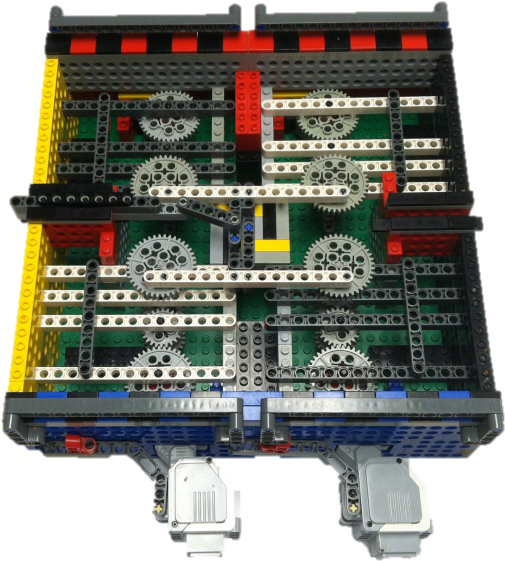 Open Lego Shaketable Displaying Gear Trains Inside - Electrical Connector (904x675)