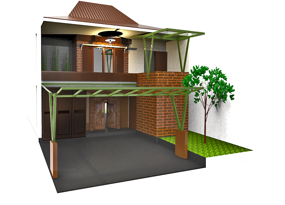 Javanese House With Cage - House (935x752)