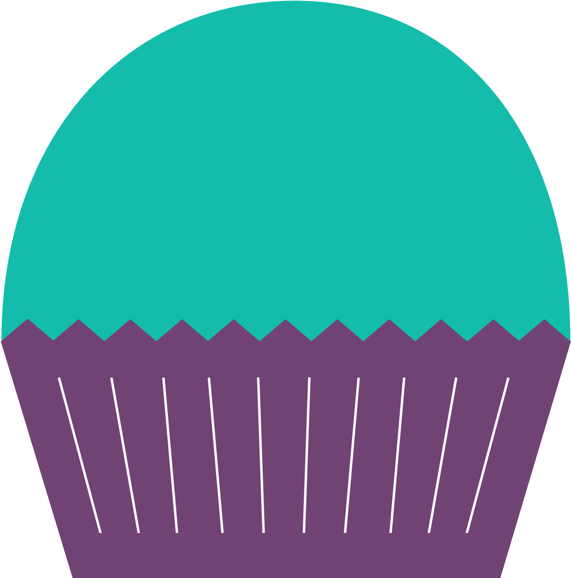 Cupcake Clipart Blue And Green - Cupcake (1250x1250)