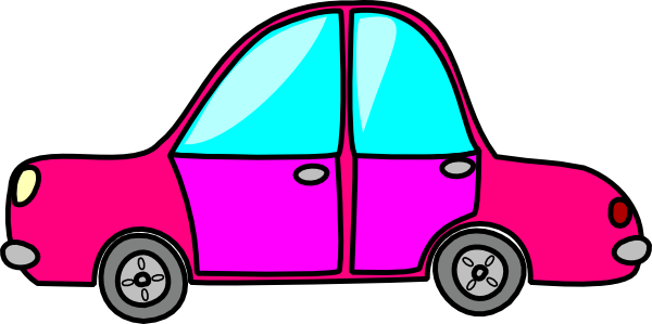 Clipart Pink Car Clip Art At Clker Com Vector Online - Animated Car Gif Png (600x299)