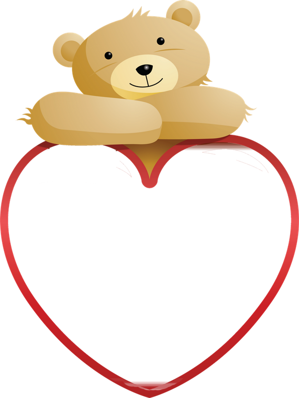 Teddy Bear And Heart - Teddy Bears With Hearts (601x800)