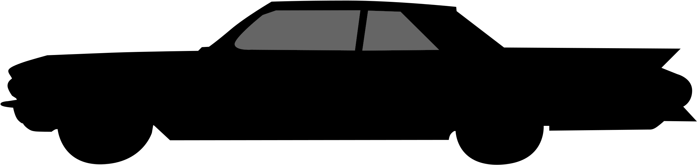 Clipart - Old Car Silhouette (2400x725)