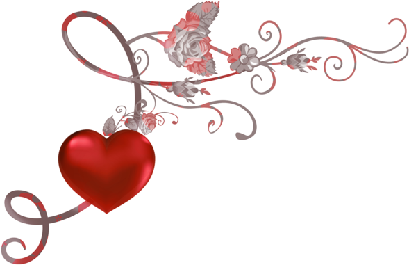 Cards - Coeur Saint Valentin Rouge (600x392)