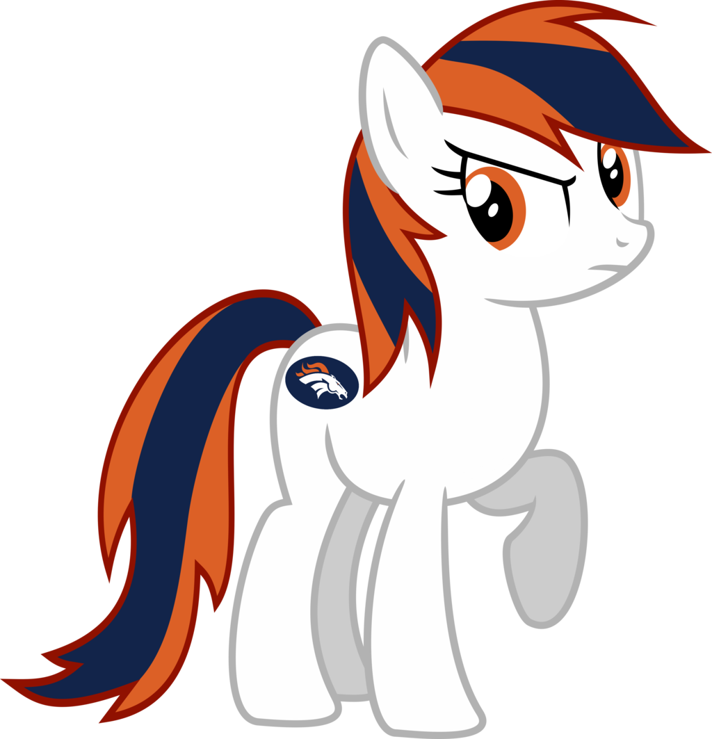 American Football, Artist - Denver Broncos Full Horse (1024x1063)