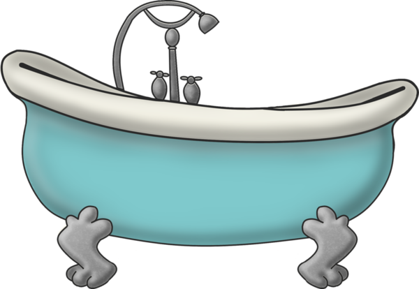 Baignoires - Bathtub Cartoon (600x414)
