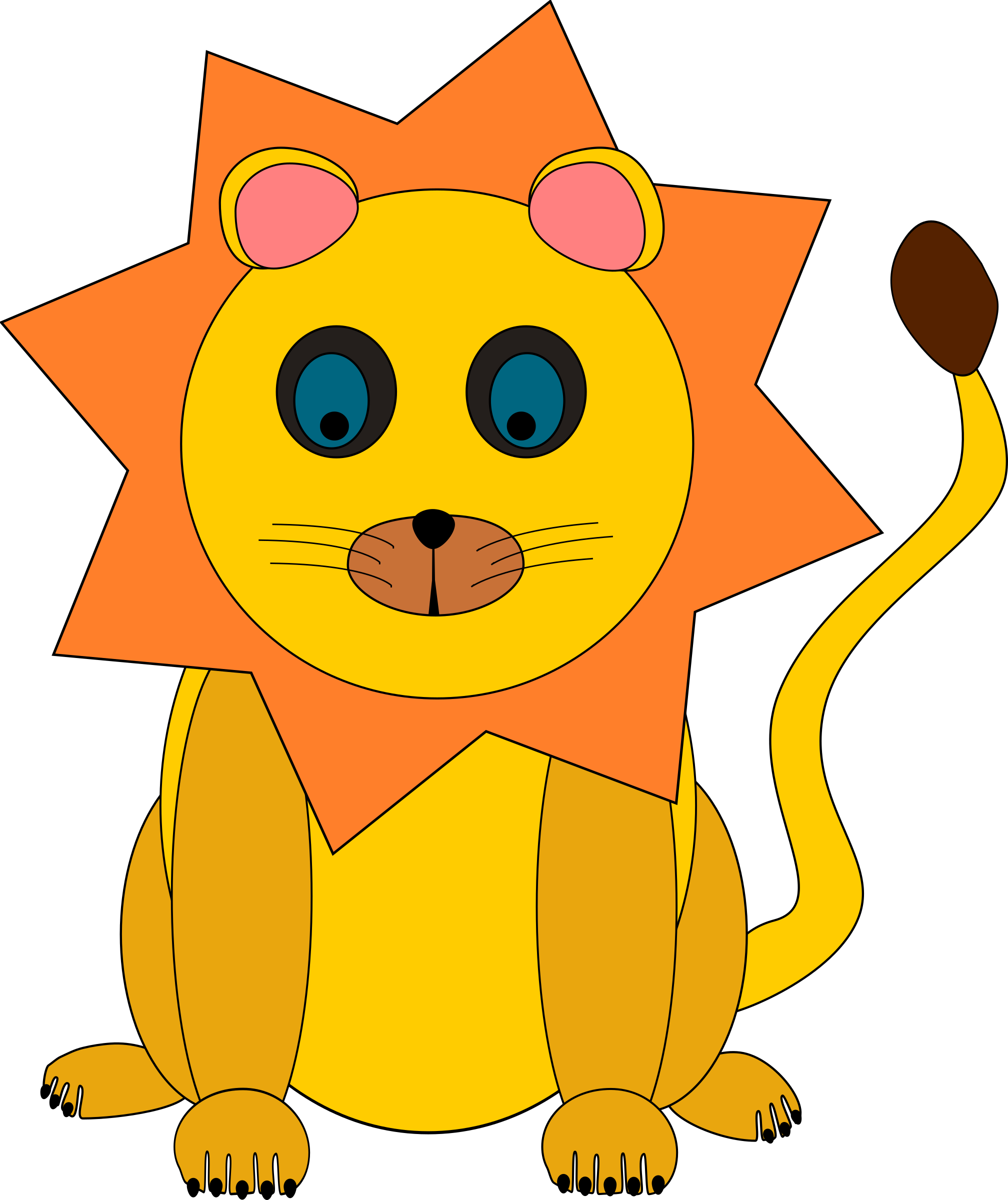 Animated Lion Pictures - Lion Clip Art (2018x2400)