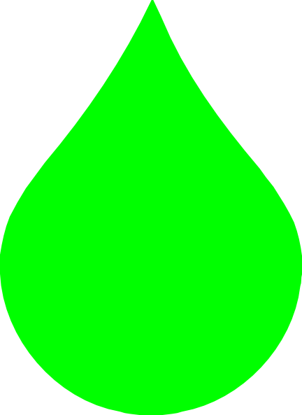 Water Drop Clip Art - Green Water Drop Icon (432x593)