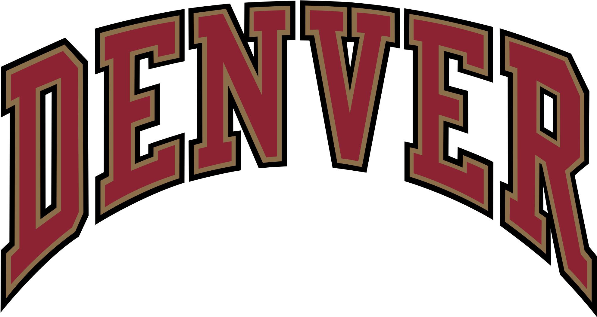 Denver Pioneers Colors - Denver Pioneers Logo (2000x1076)