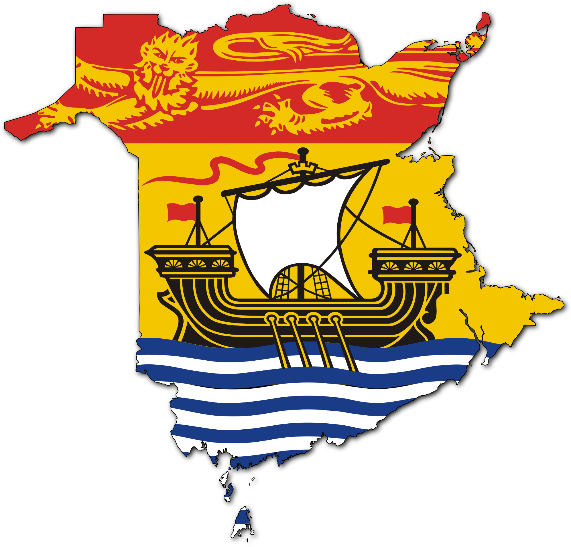 Open - New Brunswick Flag Map (2000x1925)