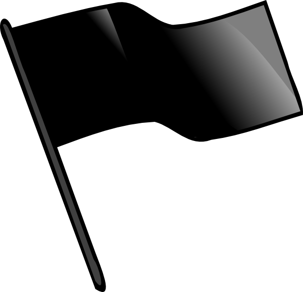 Black Flag Clip Art At Clker - Black Flag Image Download (600x580)
