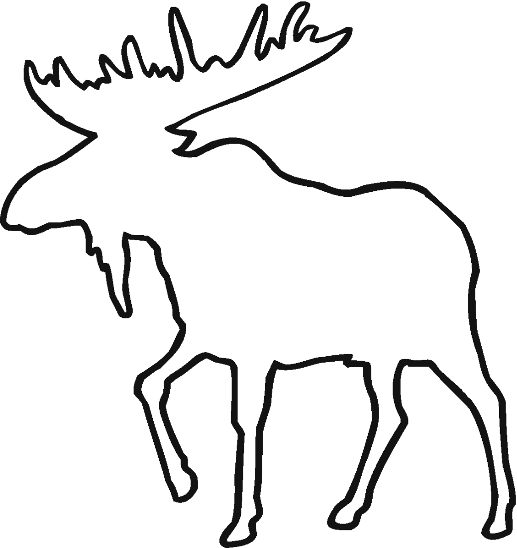 Best Photos Of Grizzly Bear Outline - Moose Outline (1039x1100)