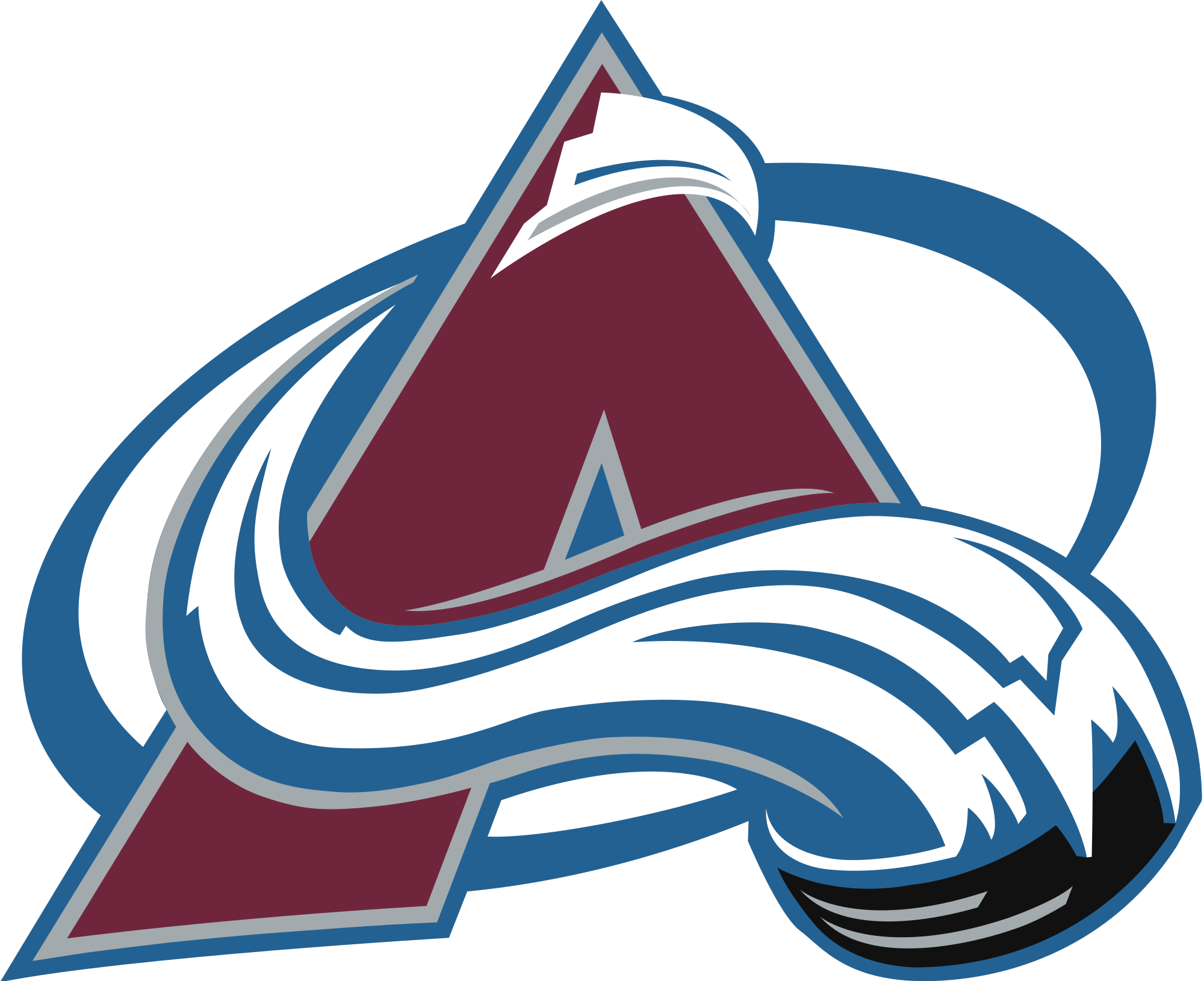 The Broncos Have Hoisted The Vince Lombardi Trophy - Colorado Avalanche Logo (2000x1630)