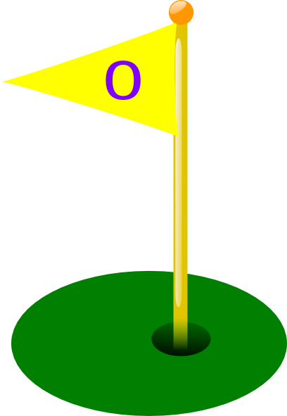 Golf Flag 0 Hole Svg Clip Arts 408 X 591 Px - Golf Easy To Draw (408x591)