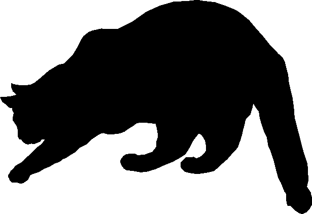Cat Silhouette By Clipartcotttage - Cat Silhouette Png (615x422)