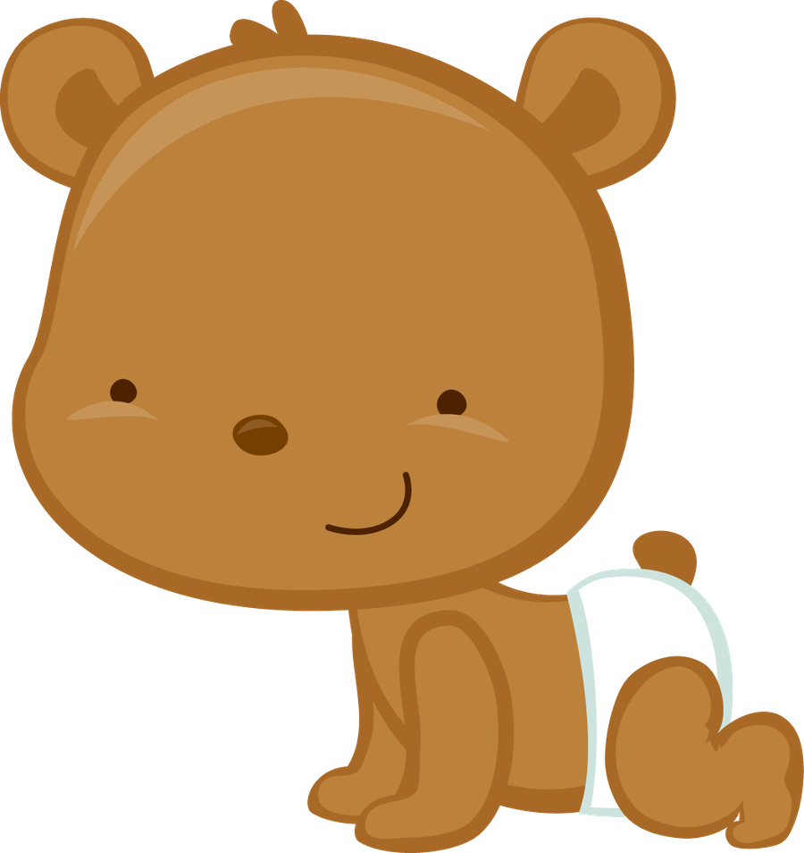 Baby Bonnets - Baby Bear In Diaper (900x954)