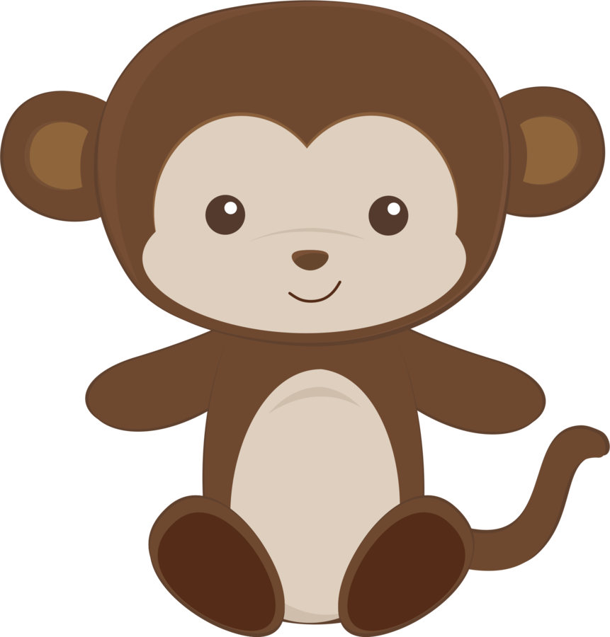 Thaís Silva - Baby Monkey Template Printable (861x900)