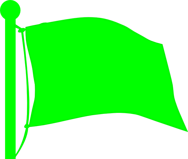Flag Clip Art - Green Flag Clipart (600x507)