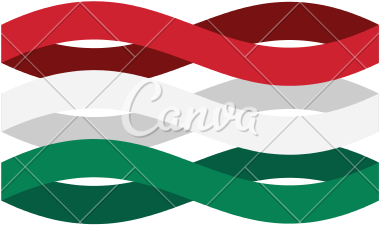 Hungary Flag Ribbon Isolated - Graphic Design (550x439)