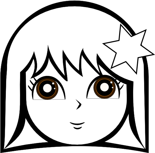 Black Cat Anime Clipart - Coloring Pages For Girls (555x553)