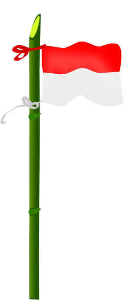 Bamboo And Indonesian Flag Svg Clip Arts 258 X 590 - Indonesian Flag Clip Art (258x590)