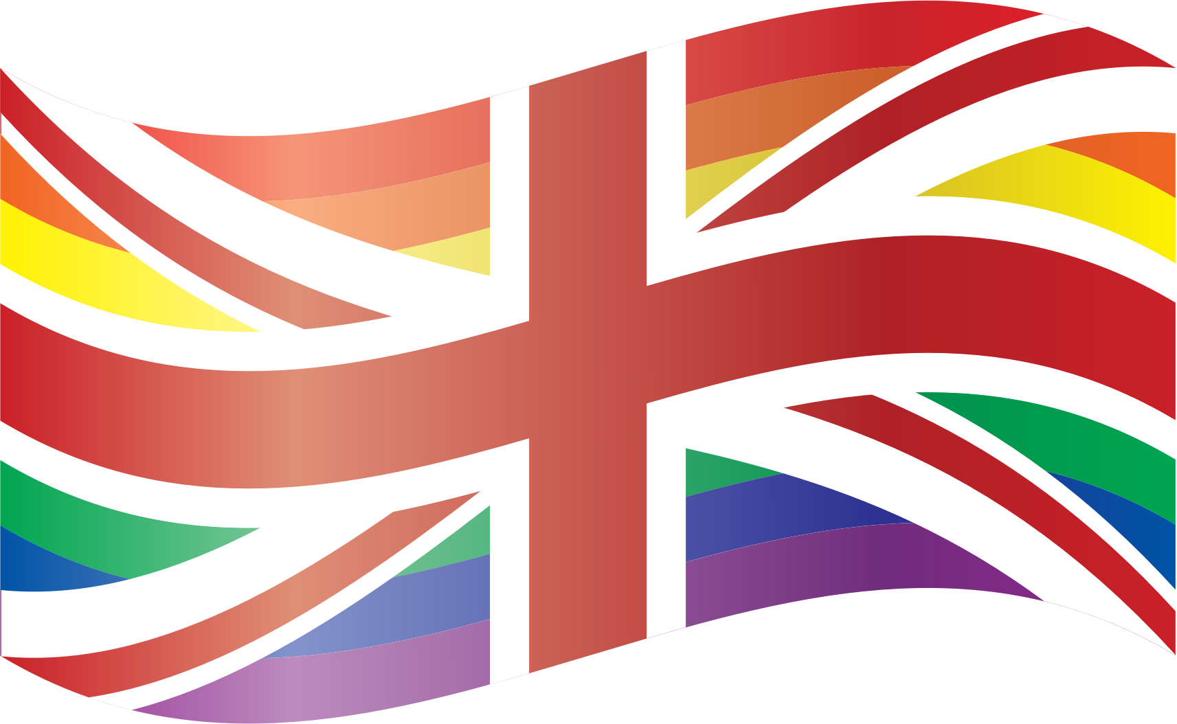 Union Jack Banner - Rainbow Flag British Flag (1713x1054)