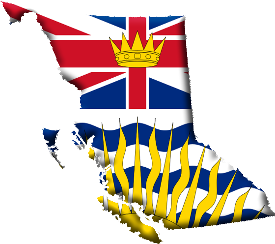 British Columbia - Bc Flag Clip Art (561x526)