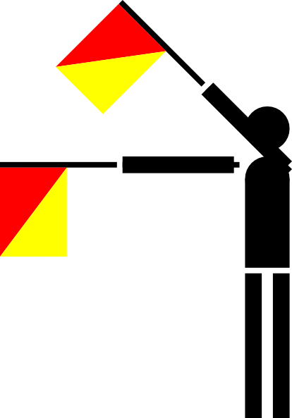 Semaphore Oscar - Semaphore Flag S (824x750)