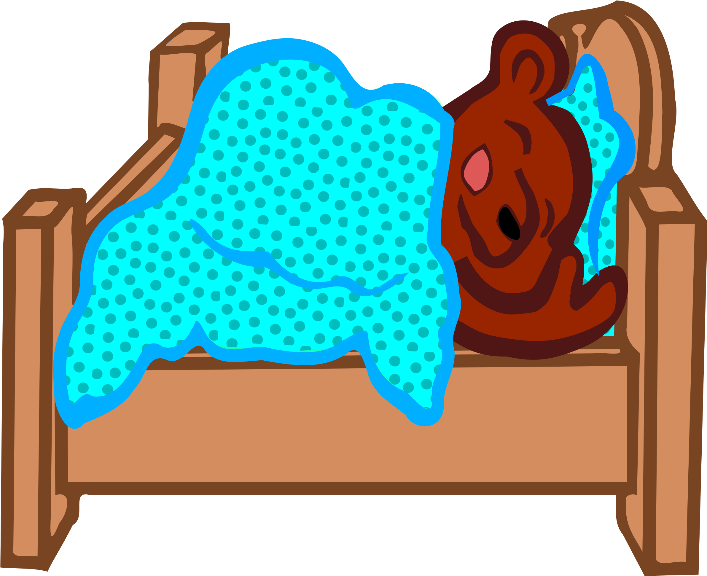 Hibernating Bear - Winterschlaf Clipart (2400x2400)