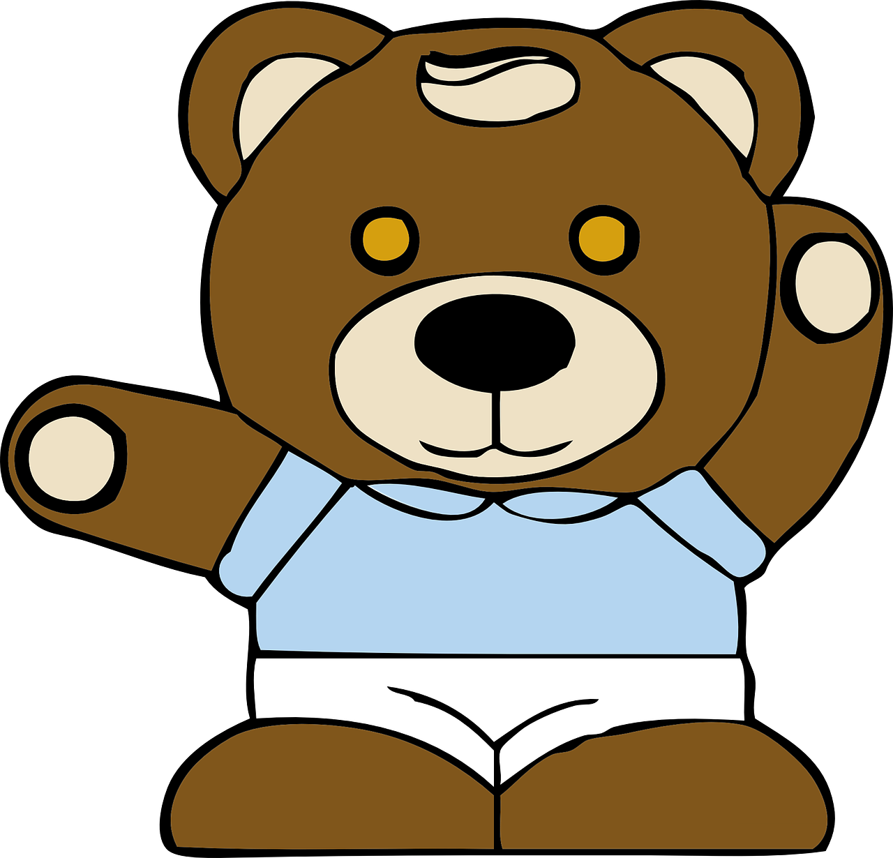 Teddy Bear Toy Fur Kids Brown Cute Stuffed - Teddy Bear Gif Clipart (1280x1230)