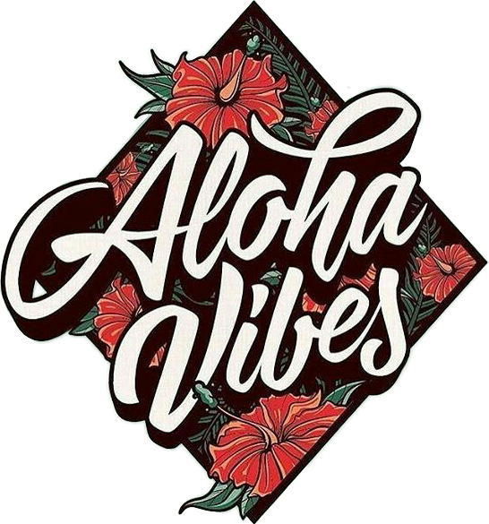Aloha Alohavibes Tumblr Sticker Summer Beach - Aloha Vibes Summer Tshirt (546x585)