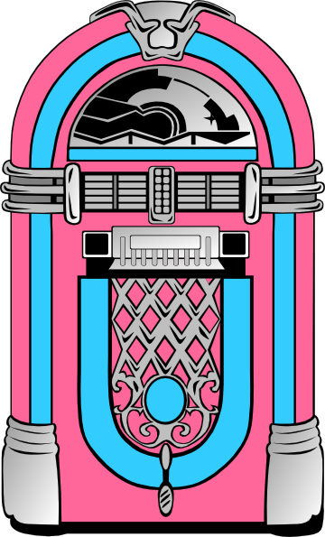 Pink And Blue Jukebox Clip Art - Grease Coloring Pages (360x595)