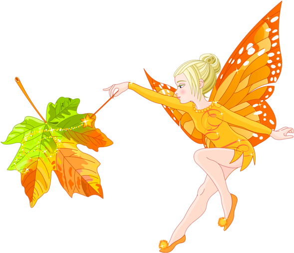 Autumn Fairy Png Clipart Image - Autumn Fairy Clipart (600x516)